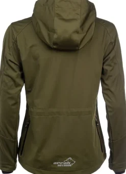 Arrak Outdoor Koiranohjaajan Vaatteet^Arrak Akka -naisten softshelltakki, Olive