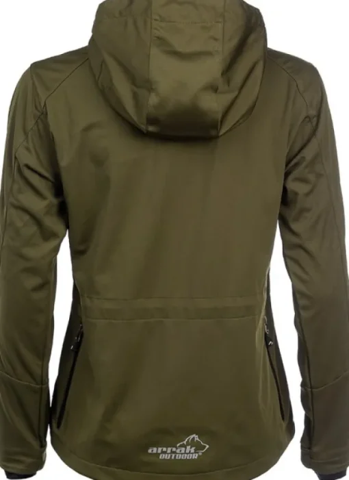 Arrak Outdoor Koiranohjaajan Vaatteet^Arrak Akka -naisten softshelltakki, Olive