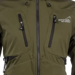 Arrak Outdoor Koiranohjaajan Vaatteet^Arrak Akka -naisten softshelltakki, Olive