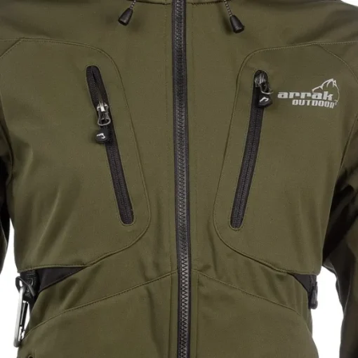Arrak Outdoor Koiranohjaajan Vaatteet^Arrak Akka -naisten softshelltakki, Olive