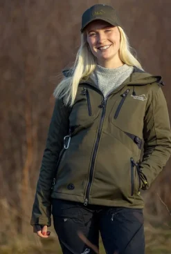 Arrak Outdoor Koiranohjaajan Vaatteet^Arrak Akka -naisten softshelltakki, Olive