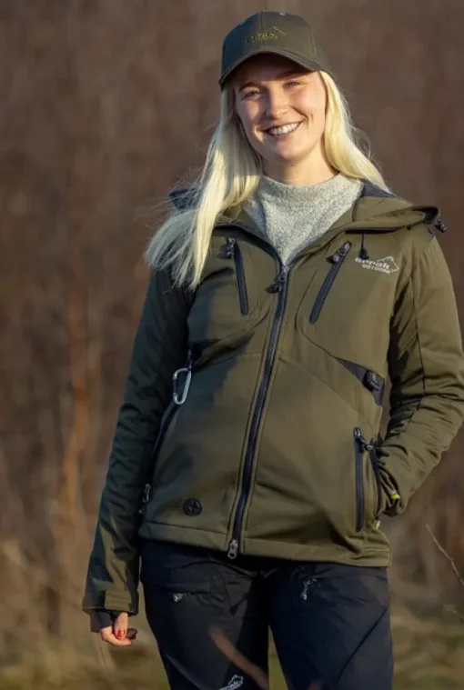 Arrak Outdoor Koiranohjaajan Vaatteet^Arrak Akka -naisten softshelltakki, Olive