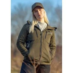Arrak Outdoor Koiranohjaajan Vaatteet^Arrak Akka -naisten softshelltakki, Olive