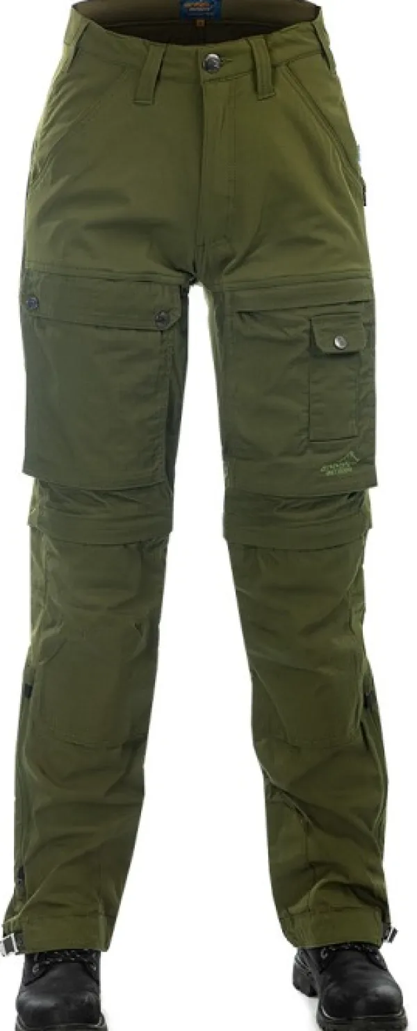 Arrak Outdoor Arrak Flexible Zip Off Pant naisten katkolahjehousut, vihreä| Koiranohjaajan Vaatteet