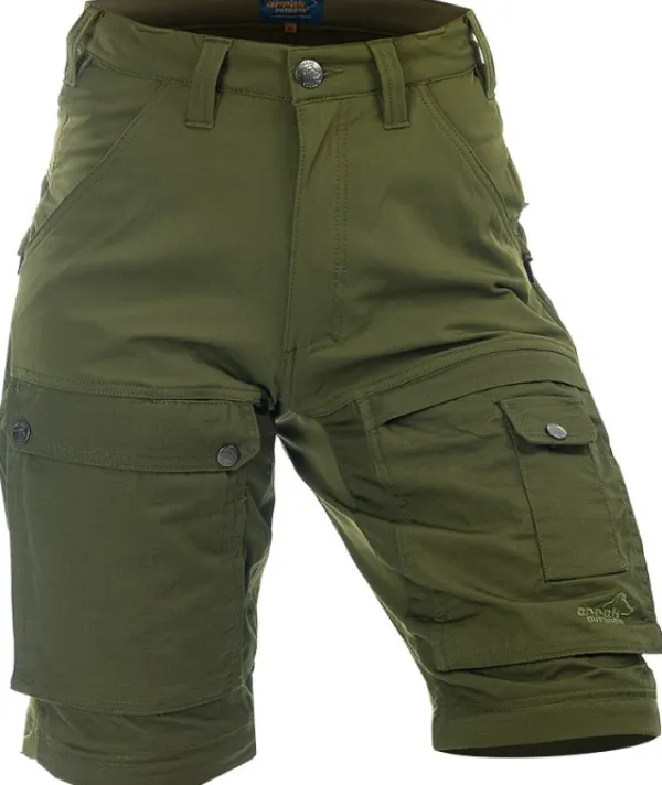 Arrak Outdoor Arrak Flexible Zip Off Pant naisten katkolahjehousut, vihreä| Koiranohjaajan Vaatteet