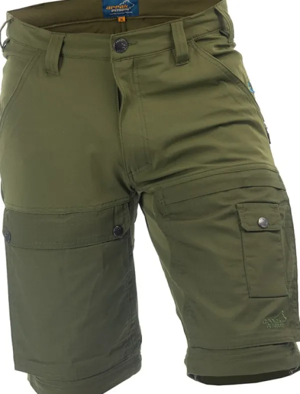 Arrak Outdoor Polvihousut^Arrak Flexible Zip Off Pant katkolahjehousut, vihreä