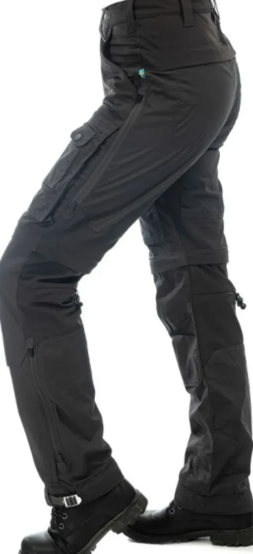 Arrak Outdoor Arrak Flexible Zip Off Pant naisten katkolahjehousut, mustaharmaa| Koiranohjaajan Vaatteet