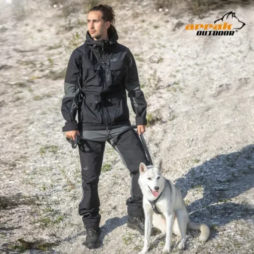 Arrak Outdoor Koiranohjaajan Vaatteet^Arrak Hybrid Jacket -takki, musta