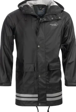 Arrak Outdoor Koiranohjaajan Vaatteet^Arrak Unisex Raincoat pitkä sadetakki, musta