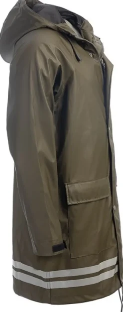 Arrak Outdoor Koiranohjaajan Vaatteet^Arrak Unisex Raincoat pitkä sadetakki, oliivi