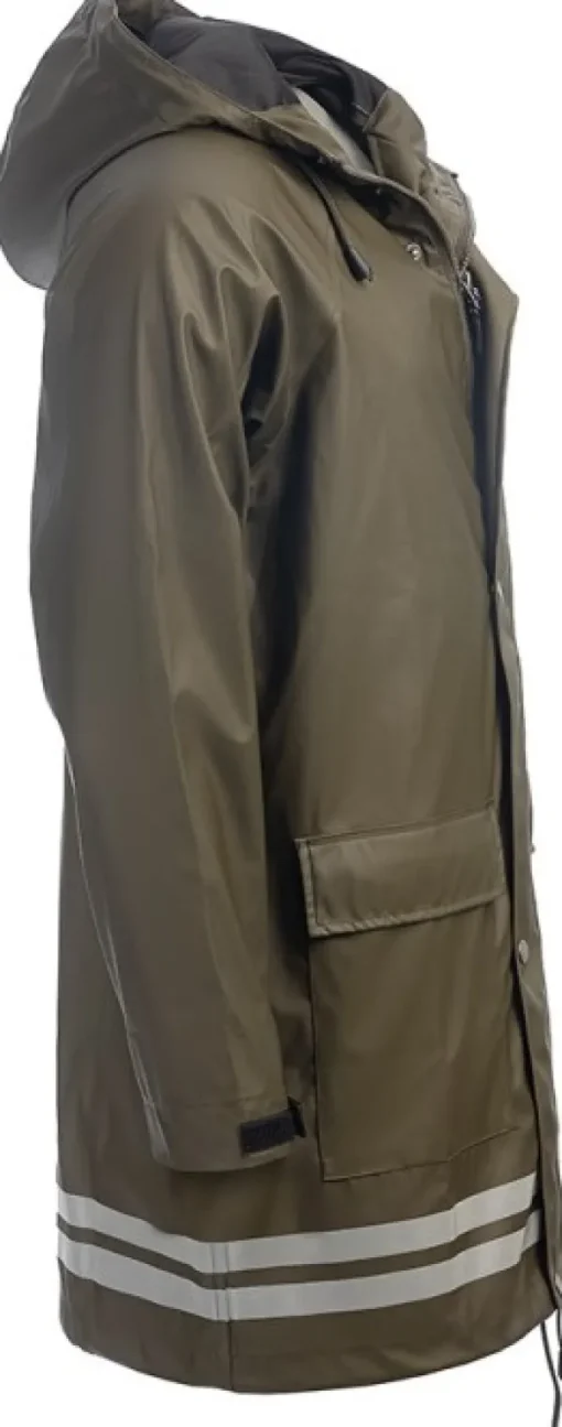 Arrak Outdoor Koiranohjaajan Vaatteet^Arrak Unisex Raincoat pitkä sadetakki, oliivi