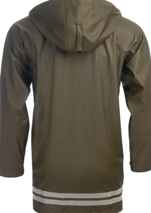 Arrak Outdoor Koiranohjaajan Vaatteet^Arrak Unisex Raincoat pitkä sadetakki, oliivi