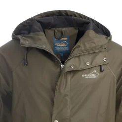 Arrak Outdoor Koiranohjaajan Vaatteet^Arrak Unisex Raincoat pitkä sadetakki, oliivi