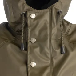 Arrak Outdoor Koiranohjaajan Vaatteet^Arrak Unisex Raincoat pitkä sadetakki, oliivi