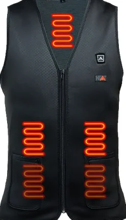 Avignon Liivit^Heat Vest Thin V-Neck Powerbank Black