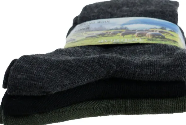 Avignon Liner Ull 3-pack Musta/Harmaa/Vihreä| Metsästyssukat