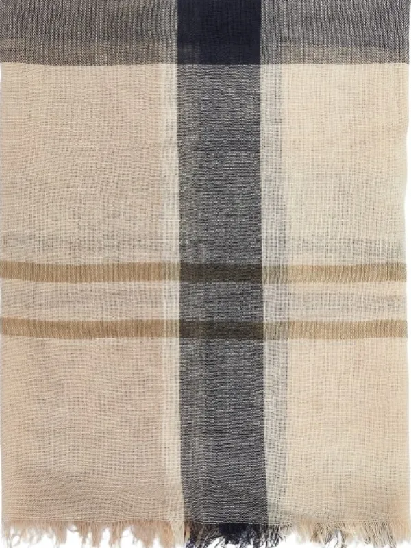 Barbour Abigail Tartan Scarf huivi, Dark Navy/Light Sand| Päähineet, huivit ja kaulurit/Kaulahuivit