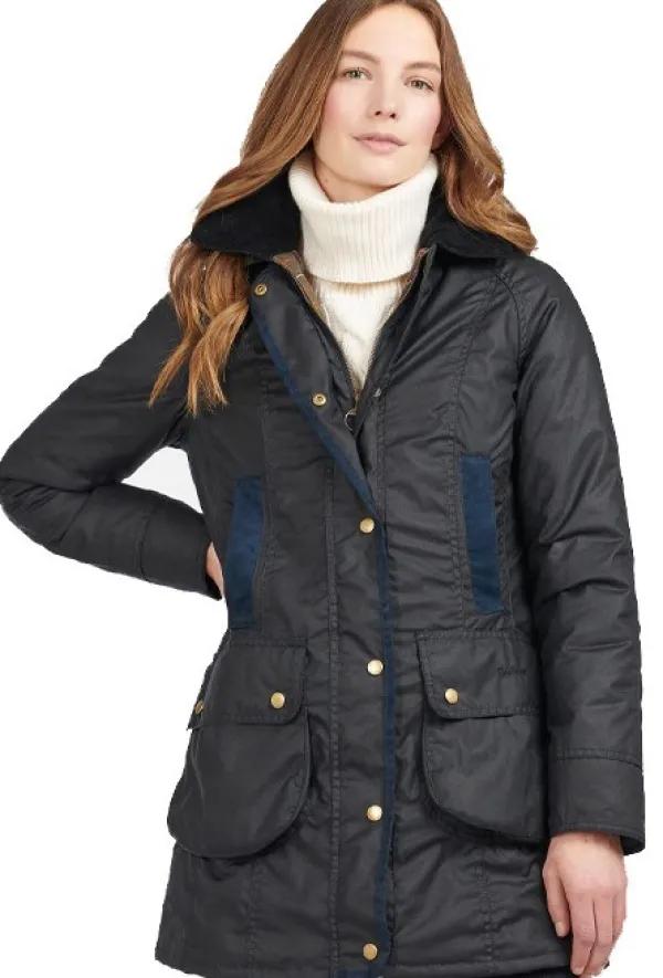 Barbour Bower Wax Jacket naisten takki, Navy/Classic| Talvitakit