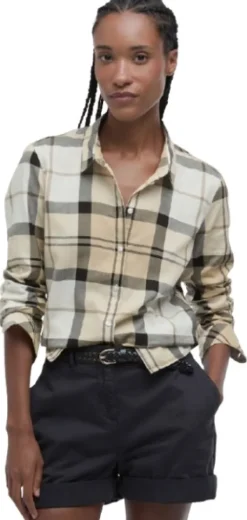 Barbour Bredon Check Shirt naisten paita, Safari Tartan| Flanelli- Ja Kauluspaidat