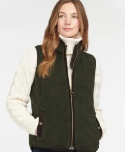 Barbour Liivit^Burford Fleece naisten fleeceliivi, vihreä