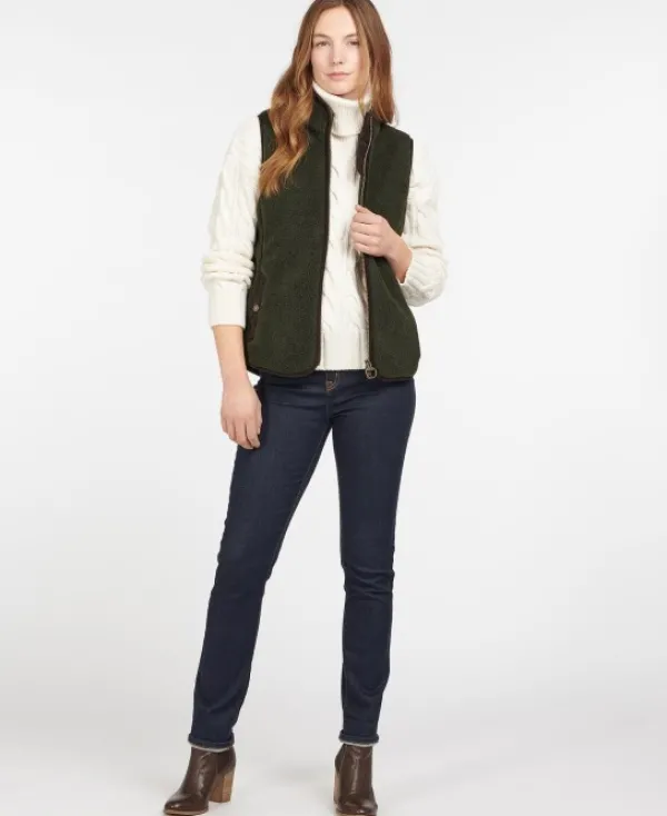 Barbour Liivit^Burford Fleece naisten fleeceliivi, vihreä