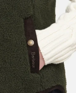 Barbour Liivit^Burford Fleece naisten fleeceliivi, vihreä