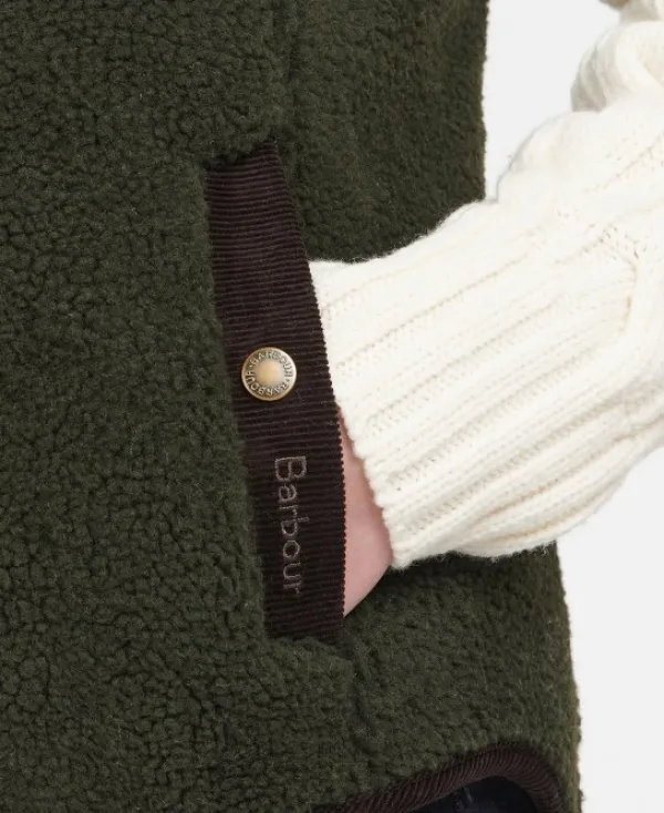 Barbour Liivit^Burford Fleece naisten fleeceliivi, vihreä