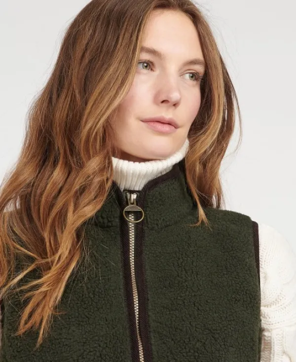 Barbour Liivit^Burford Fleece naisten fleeceliivi, vihreä