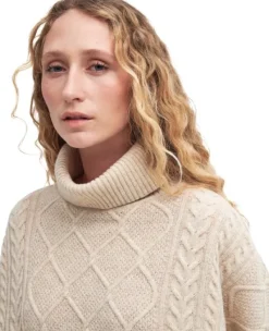 Barbour Hupparit, Fleecet Ja Välipaidat^Burne Cape neulepaita, Oatmeal/Hessian Tart