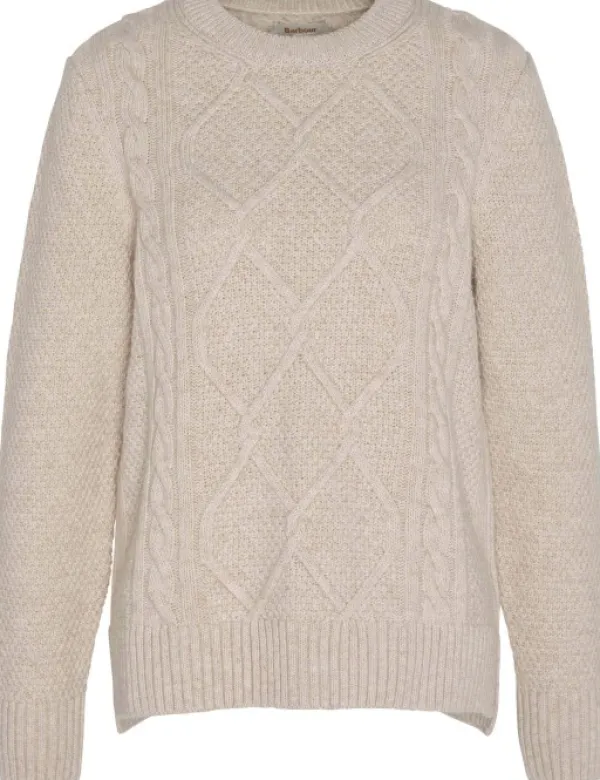 Barbour Pitkähihaiset Paidat^Burne Crew naisten paita, Oatmeal/Hessian Tart