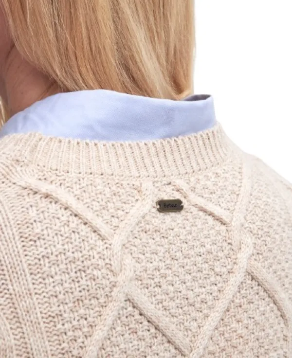 Barbour Pitkähihaiset Paidat^Burne Crew naisten paita, Oatmeal/Hessian Tart