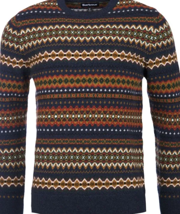 Barbour Case Fairisle Crew -villapaita, Navy Marl| Pitkähihaiset Paidat