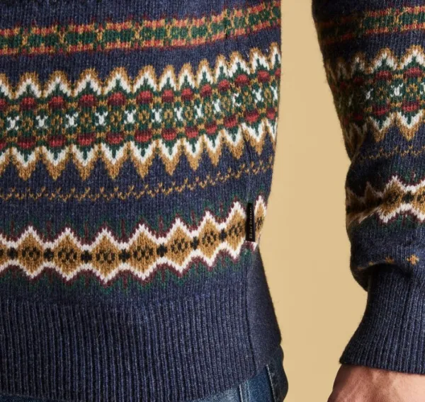 Barbour Case Fairisle Crew -villapaita, Navy Marl| Pitkähihaiset Paidat