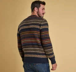 Barbour Case Fairisle Crew -villapaita, Navy Marl| Pitkähihaiset Paidat