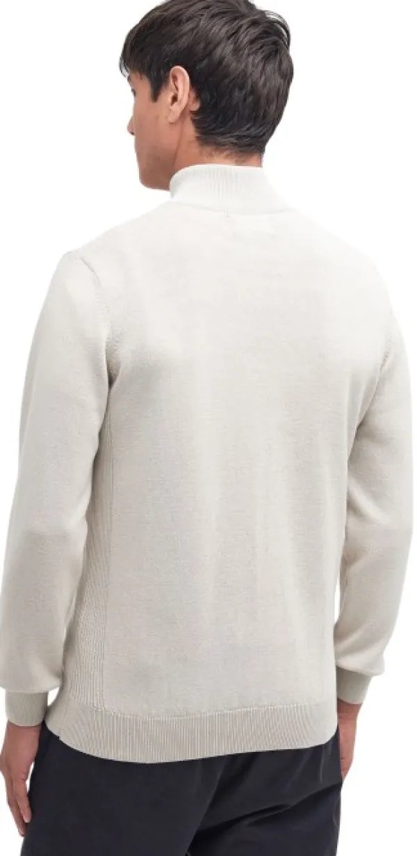 Barbour Cotton Half Zip Knitted Jumper neulepaita, Mist| Pitkähihaiset Paidat