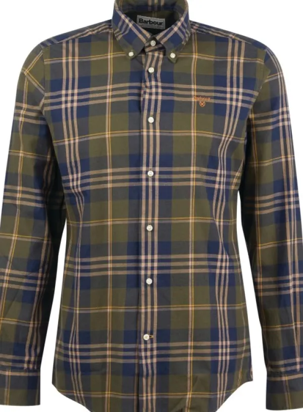 Barbour Edgar Tailored Shirt kauluspaita, Olive| Flanelli- Ja Kauluspaidat