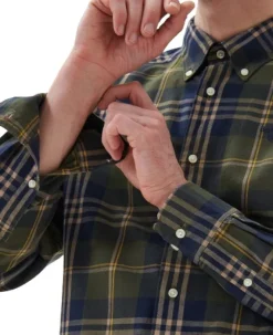 Barbour Edgar Tailored Shirt kauluspaita, Olive| Flanelli- Ja Kauluspaidat