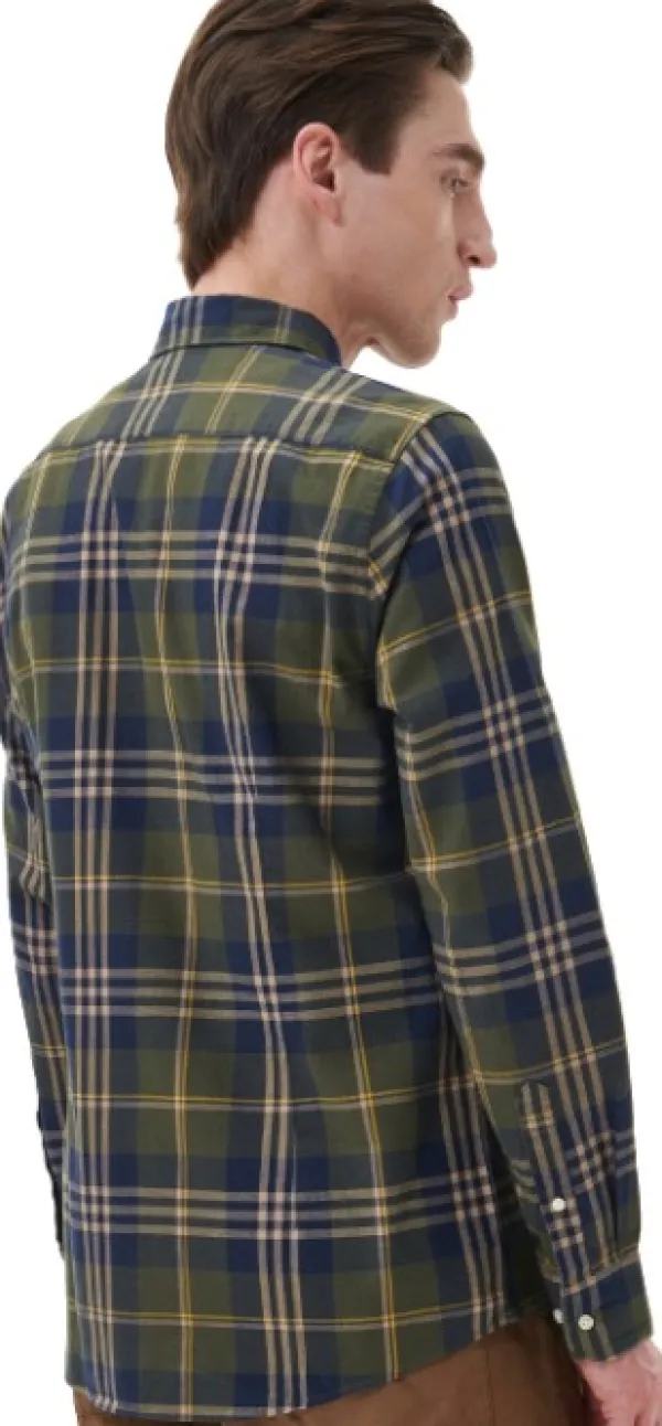 Barbour Edgar Tailored Shirt kauluspaita, Olive| Flanelli- Ja Kauluspaidat