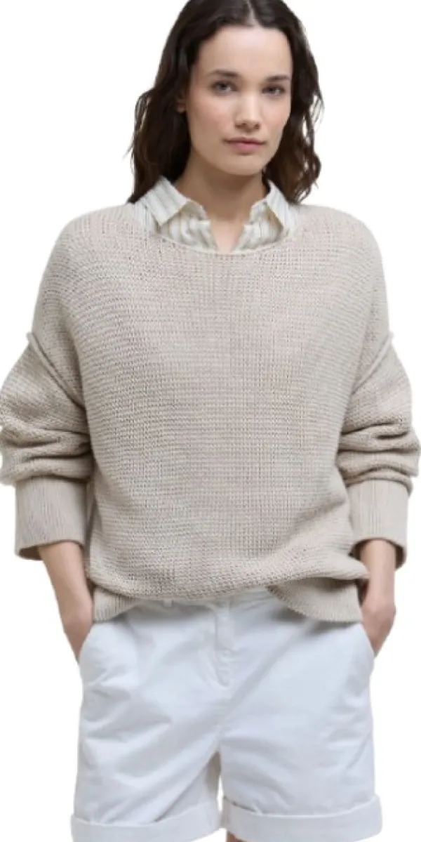 Barbour Pitkähihaiset Paidat^Emmie Knitted Jumper naisten paita, Light Sand