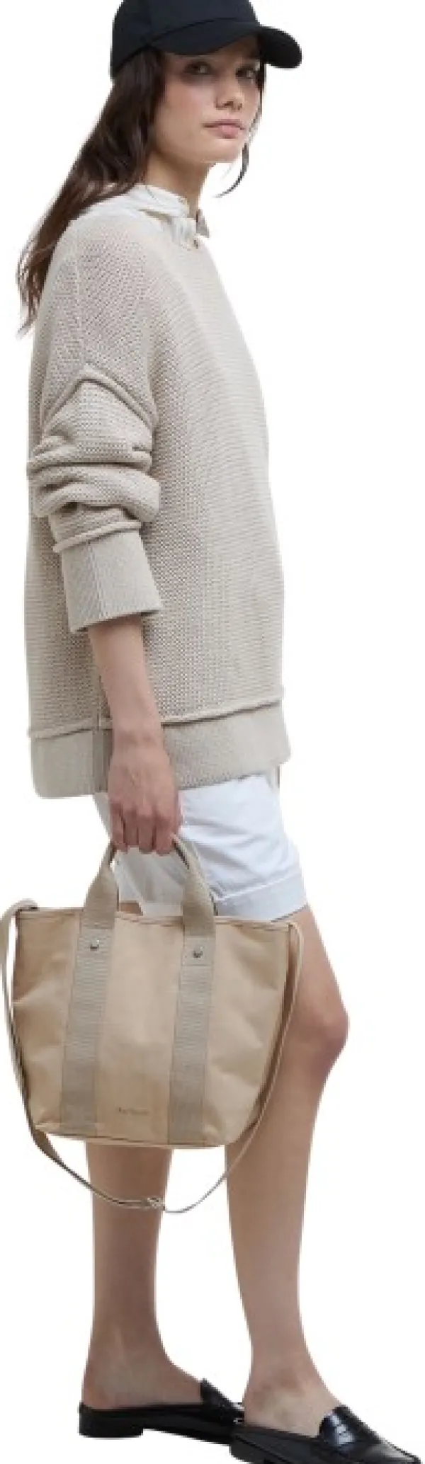 Barbour Pitkähihaiset Paidat^Emmie Knitted Jumper naisten paita, Light Sand