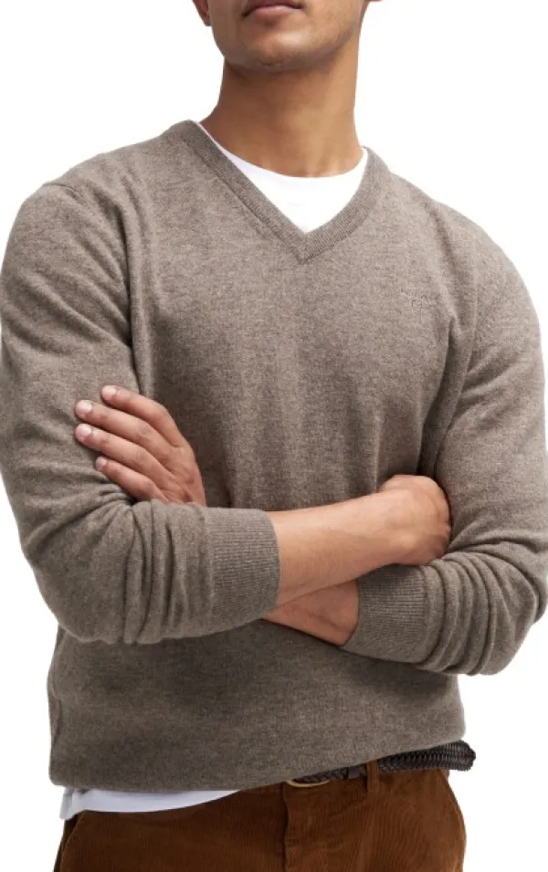 Barbour Pitkähihaiset Paidat^Essential Lambswool villapaita, Dark Stone