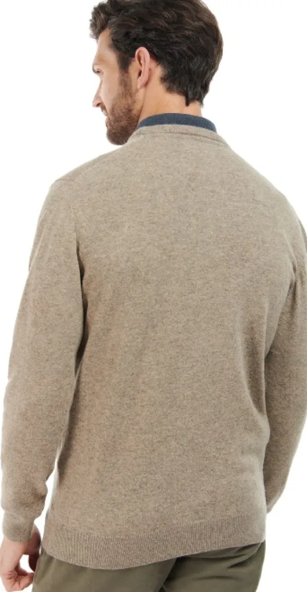 Barbour Pitkähihaiset Paidat^Essential Lambswool Crew Neck lampaanvillapaita, Fossil