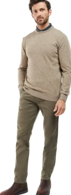 Barbour Pitkähihaiset Paidat^Essential Lambswool Crew Neck lampaanvillapaita, Fossil