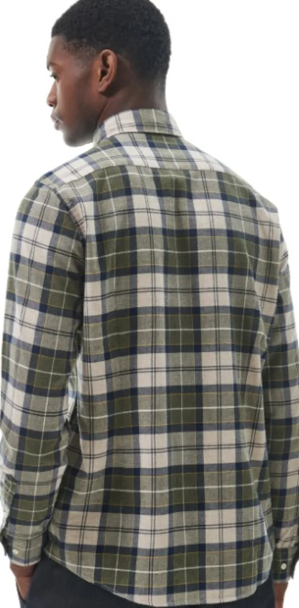 Barbour Flanelli- Ja Kauluspaidat^Fortrose Tailored Shirt puuvillapaita, Forest Mist