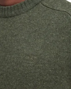 Barbour Pitkähihaiset Paidat^Grangetown Crew villapaita, Mid Olive