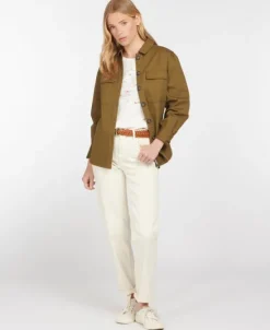 Barbour Hartley Overshirt -naisten päällyskauluspaita, Nori Green| Flanelli- Ja Kauluspaidat