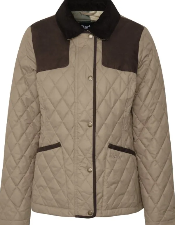 Barbour Ulkoilutakit^Keeper Wear Quilt naisten takki, Military Brown