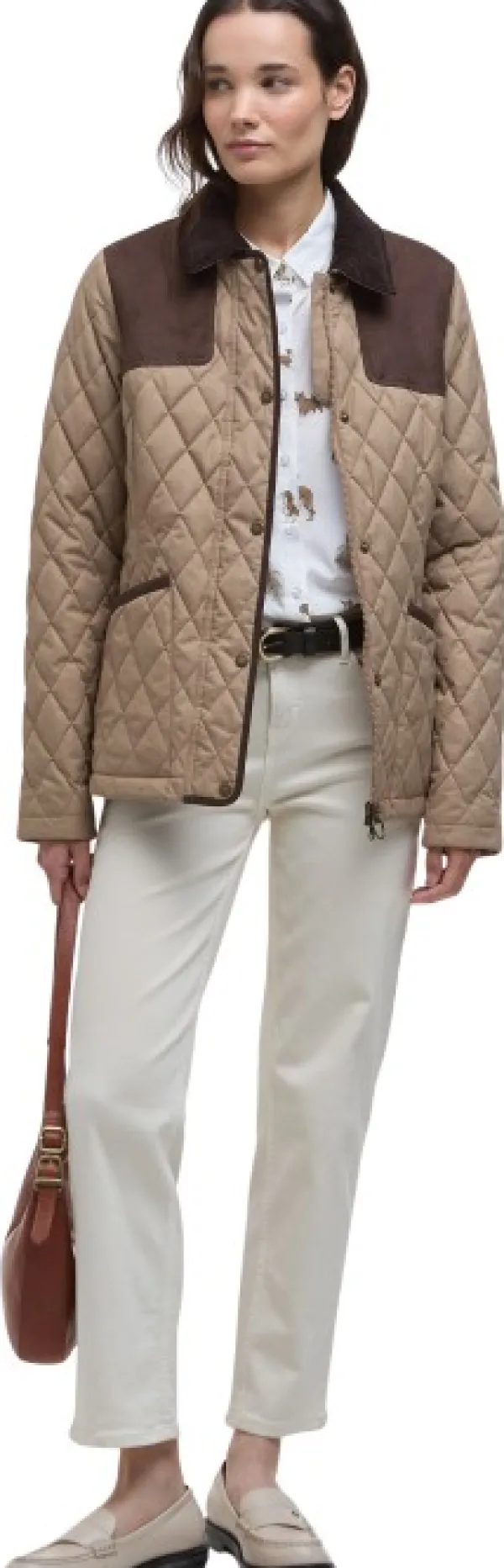 Barbour Ulkoilutakit^Keeper Wear Quilt naisten takki, Military Brown