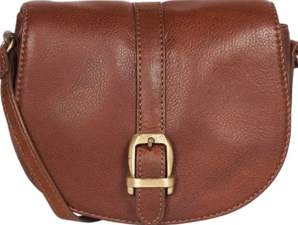 Barbour Laire Leather Saddle Bag naisten laukku, Brown| Olkalaukut