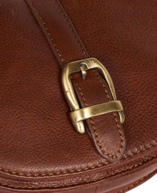 Barbour Laire Leather Saddle Bag naisten laukku, Brown| Olkalaukut